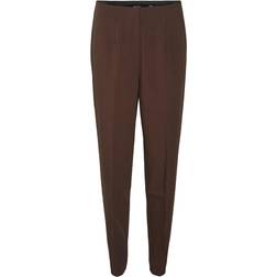 Vero Moda VmSandy High Waist Trousers - Brown/Coffee Bean