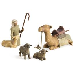 Willow Tree Shepherd and Stable Animals Dekorationsfigur 19cm 4stk