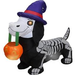 Joyin Inflatable Decorations Tall Skeleton Wiener Dog