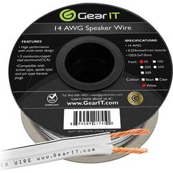 GearIT Speaker Wire, Pro Series 14 AWG Gauge