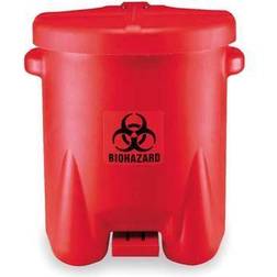 Eagle 14 Gallon Safety Poly Biohazardous Waste Can, Red