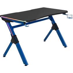 Homcom RGB LED Lights Racing Style Gaming Desk - Blue