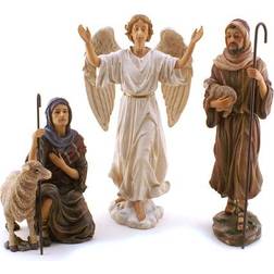 Three Kings Real Life Nativity Shepherds & Angel Figurine 12.5" 3