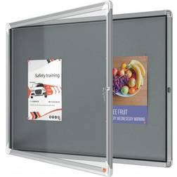 Nobo Premium Plus Felt Lockable Notice Board 8xA4 Hinged