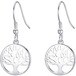 Philip Jones Tree of Life Drop Earrings - Silver