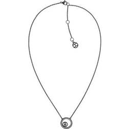 Tommy Hilfiger Vine Circle Necklace - Silver