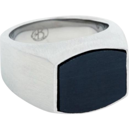 By Billgren Clinton Signet Ring - Silver/Black