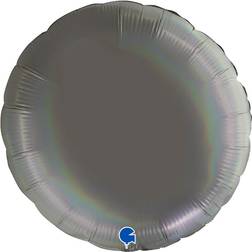 Folieballon Grå Rainbow Holographic 91 cm