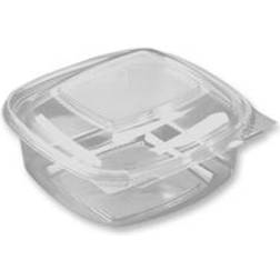 Multi Plastbakke SquarePac 250 ml 130x127x40 mm Hængslet låg APET Klar 100 stk