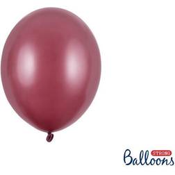 PartyDeco 100 stk Metallic plum balloner str 9"