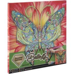 Grafix Diamond Painting On Canvas Butterfly 30 x 30 cm