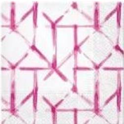 Watercolor Grid napkins pink 33x33cm 20pcs