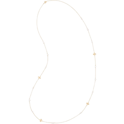 Tory Burch Kira Delicate Long Necklace - Gold/Pearl