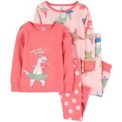 Carter's Baby Dinosaur Snug Fit Cotton PJs 4-pack - Pink (V_1O023410)