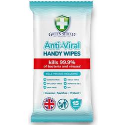 Green Shield Anti Viral Handy-Wipes 15 stk