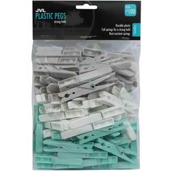 JVL Strong Hold Rust Resistant Plastic Pegs - Aqua/Blue