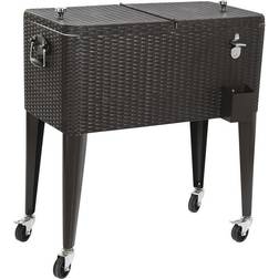 Dkd Home Decor "Bärbar kyl Metall syntetisk rattan Aluminium (83 x 48 x 86 cm) (76 L)