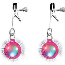 XR Brands Silicone Light Up Nipple Clamps