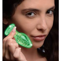 Booty Sparks Glow-in-The-Dark Glass Anal Plug Small