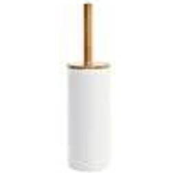 Dkd Home Decor Natural White Polypropylene Toilet Brush 9 x 9 x 35.5 cm