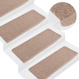 vidaXL 15x Self-adhesive Stair Beige