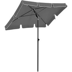 Songmics Ombrellone da Balcone Rettangolare Grigio 180 x 125 cm