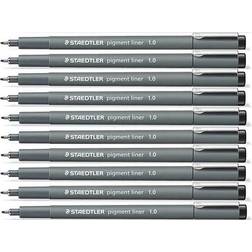 Staedtler "Tuschpennor Pigment Line Svart (10 antal)