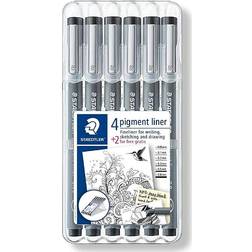 Staedtler "Markør Pigment Line Sort (10 enheder)