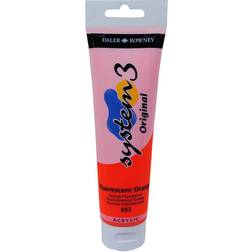 Daler Rowney System 3 Acrylic Paint Fluorescent Orange 150ml