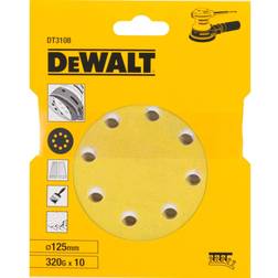 Dewalt Sandpapir til træ DT3108-QZ; K320; 125 mm; P320; 10 stk