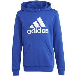 adidas Junior Big Logo Essentials Cotton Hoodie - Semi Lucid Blue/White