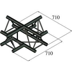 AluTruss TRILOCK S-PAC-41 4-Way Cross, S-PAC-41