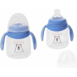 Badabulle Lot de 2 tasses anti-fuite avec anses ergonomiques, 180ml