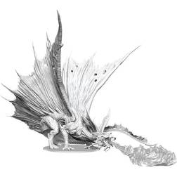 WizKids Adult Gold Dragon Miniatures Unpainted Miniature Figure