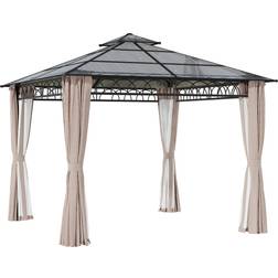 OutSunny Double Roof Hard Top Gazebo 3x3 m