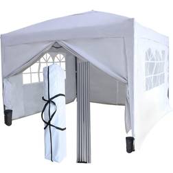 Birchtree White Waterproof Pop Up Garden Gazebo