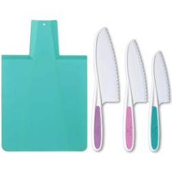 Tovla Jr. Kitchen Knife/Cutting Board Set Blue