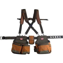 Bucket Boss AirLift Tool Belt with Suspenders, Tool Belts Original Series (50100) Brown, 52 Inch