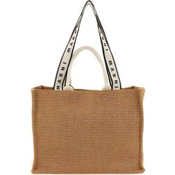 Marni raffia large shopping bag