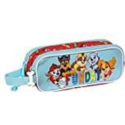 Safta "Dobbelt carry-all The Paw Patrol Funday Rød Lyseblå (21 x 8 x 6 cm)