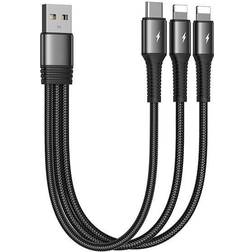 SiGN USB A - 2xLightning/USB C Adapter M-M 0.2m