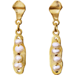 Maanesten Mai Earrings - Gold/White