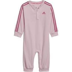 adidas Infant Essentials 3-Stripes French Terry Bodysuit - Clear Pink/Preloved Fuchsia