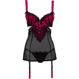 LoveHoney Boudoir Belle Cherry Cut-Out Chemise Set