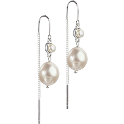 Aqua Dulce Rita Earrings - Silver/Pearls