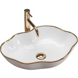 Lavabo Da Appoggio Pearl Gold Edge