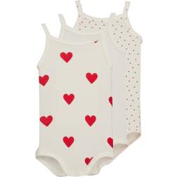 Petit Bateau 3er-Pack Baby Trägerbodys - Weiss