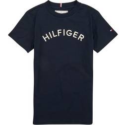 Tommy Hilfiger Arched Logo Jersey T-shirts - Black