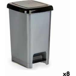 BigBuy Home Pedal bin Black Grey 25 L 37 26,9