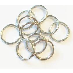 Nyckelringar Dia 15 mm Silver - 10 st